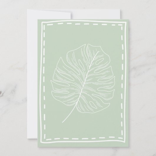 Invitation Safari Animaux Verdure Baby shower automobile (Dos)