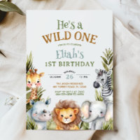 Safari Animaux Wild Un premier anniversaire