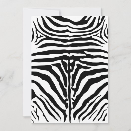 Invitation Safari animaux zoo Première fête d'anniversaire (Dos)