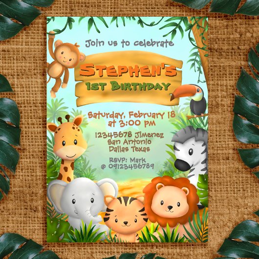 Invitation Safari Anniversaire