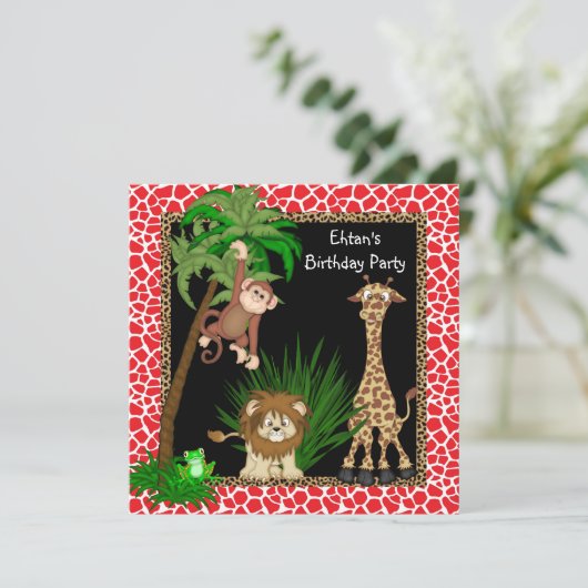 Invitation Safari Anniversaire (Debout devant)