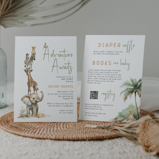 Invitation Safari Aventure Attend | Tout en un Baby shower