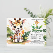 Invitation Safari aventure commence Baby shower (Debout devant)
