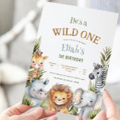 Invitation Safari Baby Animals Wild One First Birthday