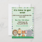 Invitation Safari baby party (Devant)
