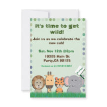 Invitation Safari baby party