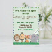 Invitation Safari baby party (Debout devant)