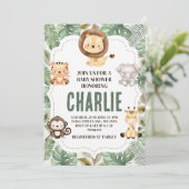 Invitation Safari Baby Shower (Debout devant)
