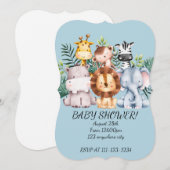 INVITATION SAFARI BABY SHOWER INVITATION, TÉLÉCHARGEABLE (Devant / Derrière)