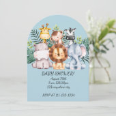 INVITATION SAFARI BABY SHOWER INVITATION, TÉLÉCHARGEABLE (Debout devant)