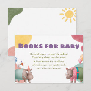 Invitation Safari Baby shower Livres Pour Baby Card