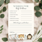 Invitation Safari Baby shower Wives for Baby Game Card