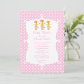 Invitation Safari Ballerina Pink Poka Point (Debout devant)