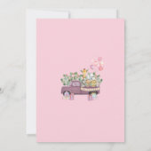 Invitation Safari Bébé Animaux Camion 1er Anniversaire Fête I (Dos)