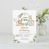 Invitation Safari Boy Wild Un Anniversaire (Debout devant)