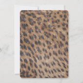 Invitation Safari Brown léopard animal étincelle Anniversaire (Dos)