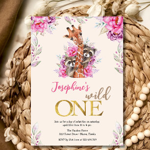 Invitation Safari d'animaux sauvages pour l'anniversaire des 