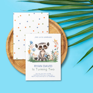 Invitation Safari de deux singes sauvages personnalisé pour u