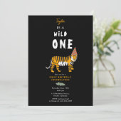 Invitation Safari de la jungle de tigres tropicale pour enfan (Debout devant)