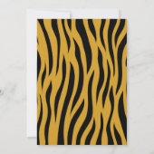 Invitation Safari de zoo d'anniversaire de tigre de jungle (Dos)