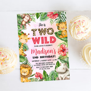 Invitation Safari Deux Wild 2e anniversaire