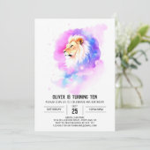 Invitation Safari Digital Lion Anniversaire (Debout devant)