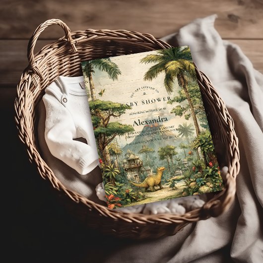 Invitation Safari Dino Baby Shower