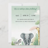 Invitation Safari Dreams : Anniversaire dans la nature ! (Devant)