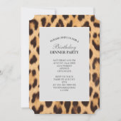 Invitation safari empreinte de léopard girly chic fête d'anni (Devant)