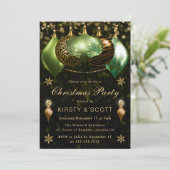 Invitation Safari Faune Baubles fête de Noël (Debout devant)