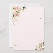 Invitation Safari Floral Rose Animaux Conduits Par Baby showe (Dos)