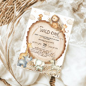 Invitation Safari Friends Rustic Boho Baby shower