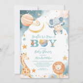 Invitation Safari Houston Nous Avons Un Garçon Espace Extérie (Devant)