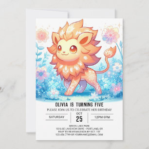 Invitation Safari Jote Lion Digital Anniversaire
