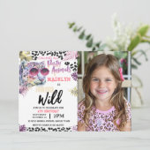 Invitation Safari Jungle 4th Four Ever Wild Photo Anniversair (Debout devant)