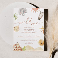 SAFARI Jungle Animaux 1er anniversaire