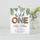 Invitation Safari Jungle Anniversaire 1ère année (Debout devant)