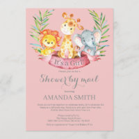 Safari Jungle Girl Baby shower par la poste