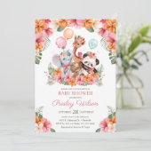 Invitation Safari Jungle pour Filles (Debout devant)