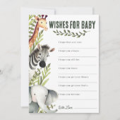Invitation Safari Jungle veut pour Baby shower Game (Devant)