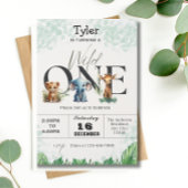 Invitation Safari Jungle Wild One mignon Animaux 1er annivers