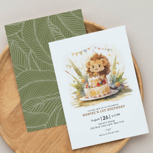 Invitation Safari Lion 1er anniversaire