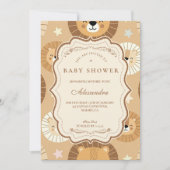Invitation Safari Lion Baby Shower (Devant)
