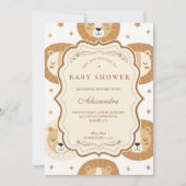Invitation Safari Lion Neutral Baby Shower (Devant)