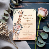 Invitation Safari Little Explorer Giraffe Baby shower