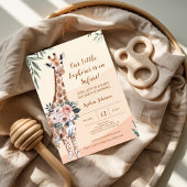 Invitation Safari Little Explorer Giraffe Baby shower