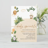 Invitation Safari moderne Jungle Neutral Baby Sprinkl (Debout devant)