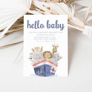 Invitation Safari nautique Baby shower d'arche de Noah Invita