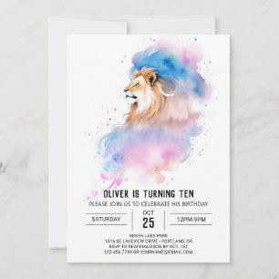 Invitation Safari Online Lion Anniversaire