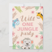 Invitation Safari Party pour Little One, 1er anniversaire (Dos)